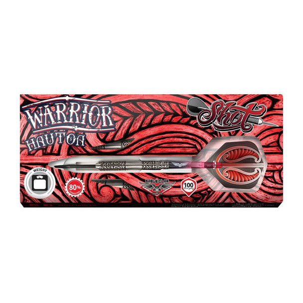 Shot Warrior Hautoa Steel Tip Dart Set - 24gm - Package