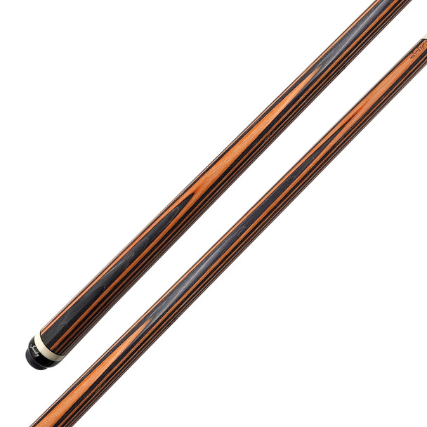 Jacoby Custom Cue - Laminated Orange and Gray - Detail