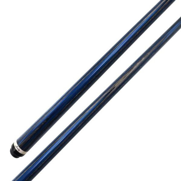 Jacoby Custom Cue - Laminated Blue and Gray - Butt Sleeve and Forearm