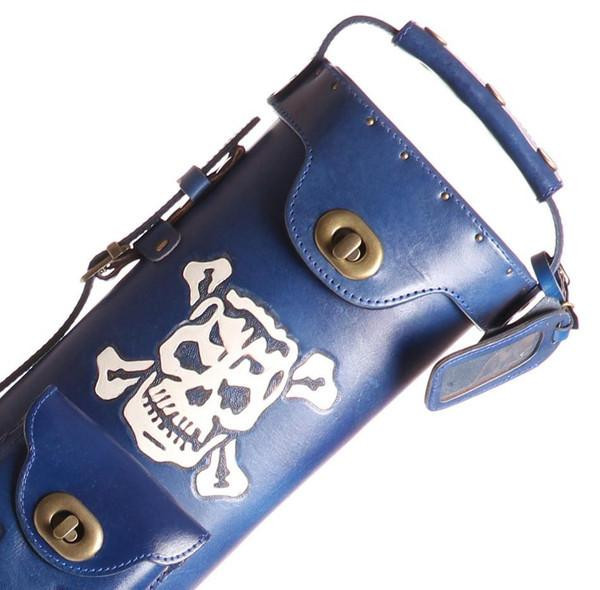 Instroke Knight Skull Pool Cue Case - 3x5 - Top Detail