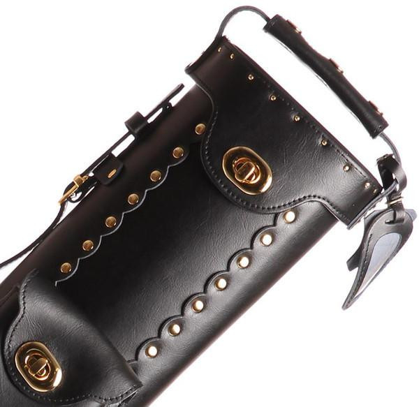 Instroke Leather Cowboy Black Pool Cue Case - 2x3 - FCI Billiards