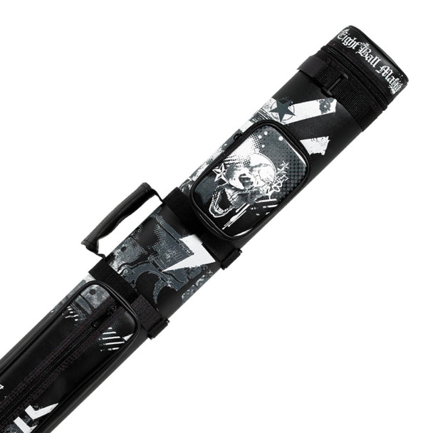 Eight Ball Mafia Skull and Stars Pool Cue Case - 2x2 - Detail