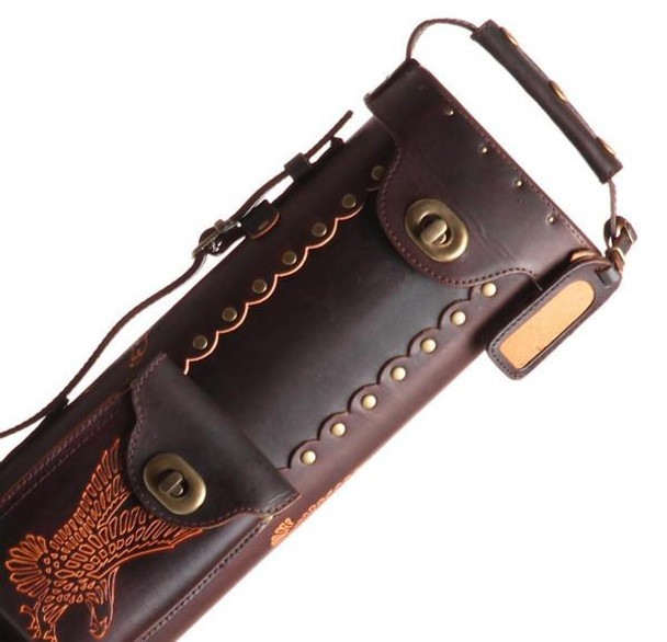 Instroke Saddle Eagle Pool Cue Case - 2x4 - Detail Instroke Saddle Eagle Pool Cue Case - 2x4 - Detail