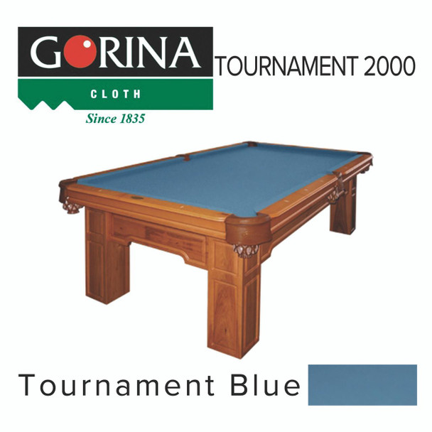 Gorina Tournament 2000 Pool Table Cloth - 9ft - 8 Colors
