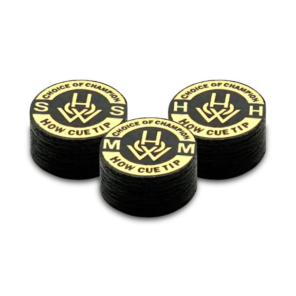 HOW Black Leather Pool Cue Tip - Front