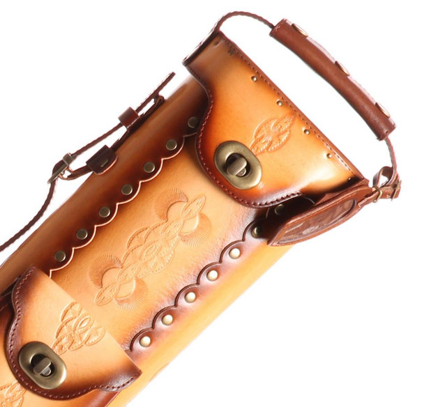  Instroke Saddle Brown Airbrushed D03 Pool Cue Case - 2x4 