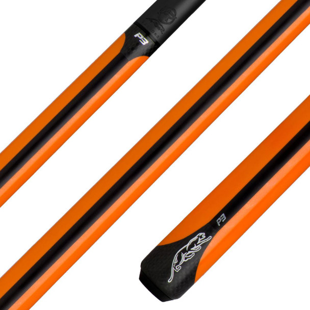 Predator P3 Orange Flare Pool Cue - No Wrap - Detail