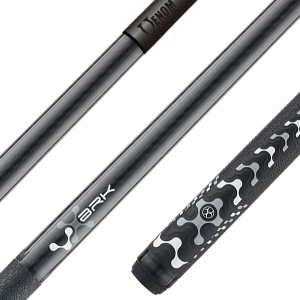 Poison VX Break/Jump Cue with Venom Carbon Fiber Shaft - Black and Gray - Detail