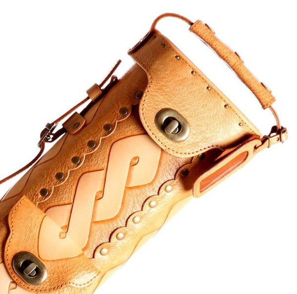 Instroke Saddle Model C Pool Cue Case - 3x5 - Top Detail