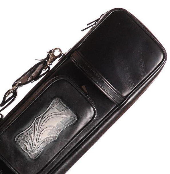 Instroke Soft Black G06 Pool Cue Case - 4x8 - Top Detail Instroke Soft Black G06 Pool Cue Case - 4x8 - Top Detail