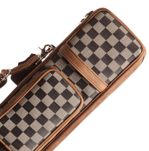Instroke Soft Horse Hair Pool Cue Case - 4x8 - Top Detail