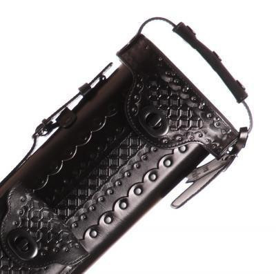 Instroke Southwest All Black Pool Cue Case - 3x5 - Top Detail