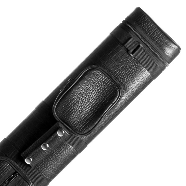 Apex Pool Cue Case 2x4 - Black Croc - Detail