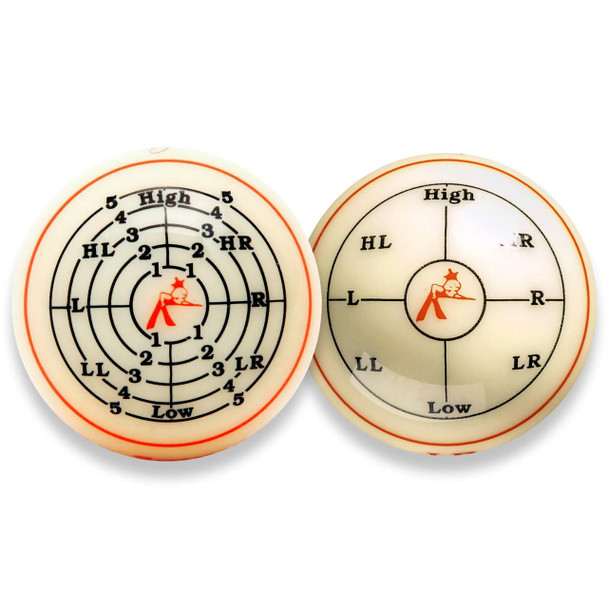 Jim Rempe - Training Cue Ball - Ball Front and Back Jim Rempe - Training Cue Ball - Ball Front and Back