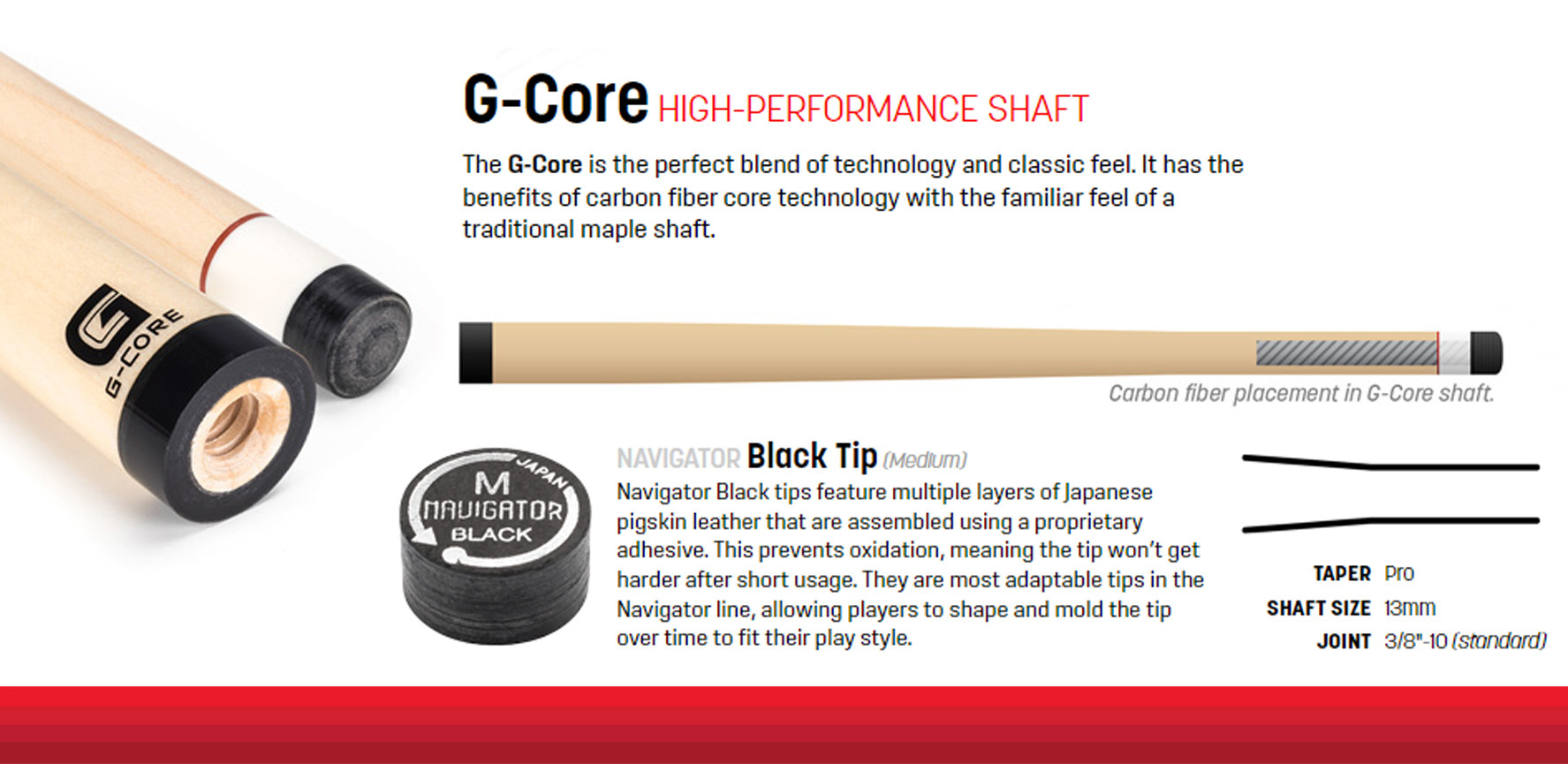 McDermott G-Core Shaft Specs