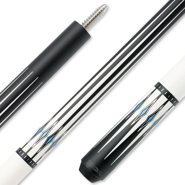 KODA KD55 Pool Cue – Black Birdseye Maple with Blue Inlays