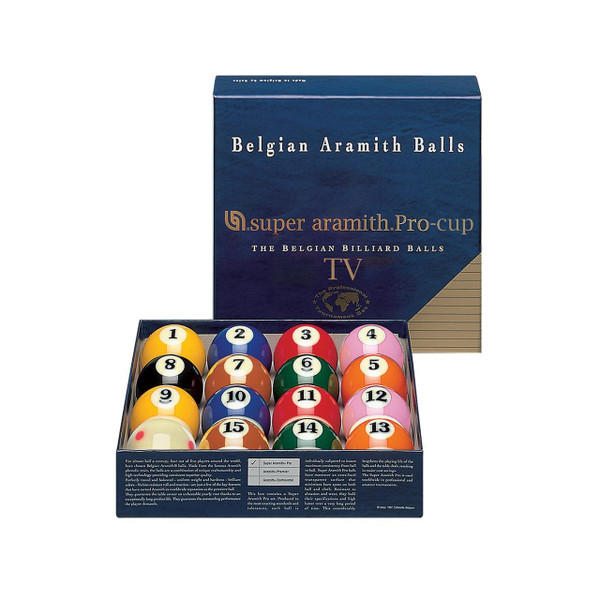 aramith Tournament TV Pro-Cup 15個セット Aramith Tournament TV Pool Ball Set - FCI Billiards