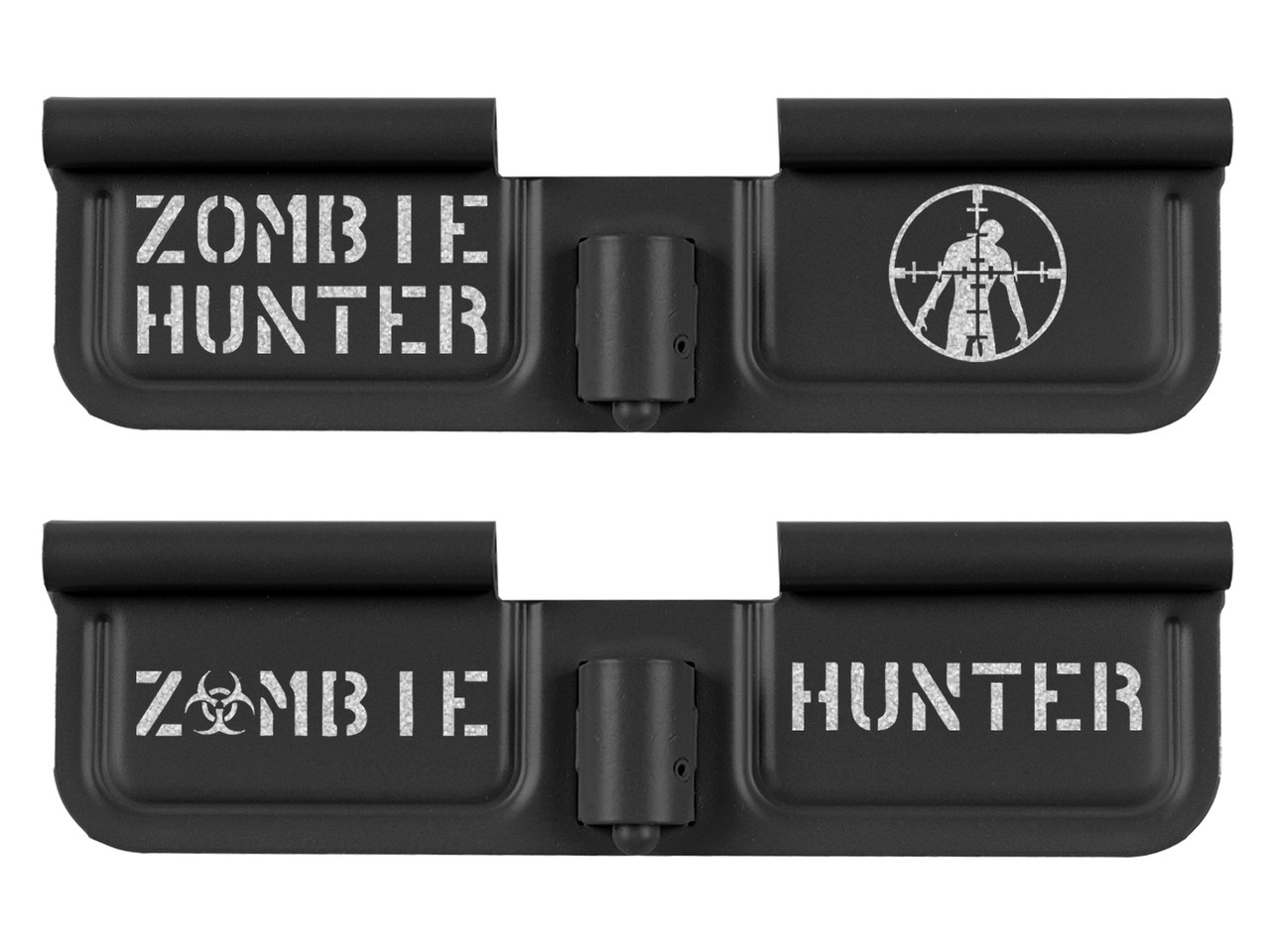 NDZ 308 AR-10 Ejection Port Dust Cover BLK - Lasered (13) Zombie