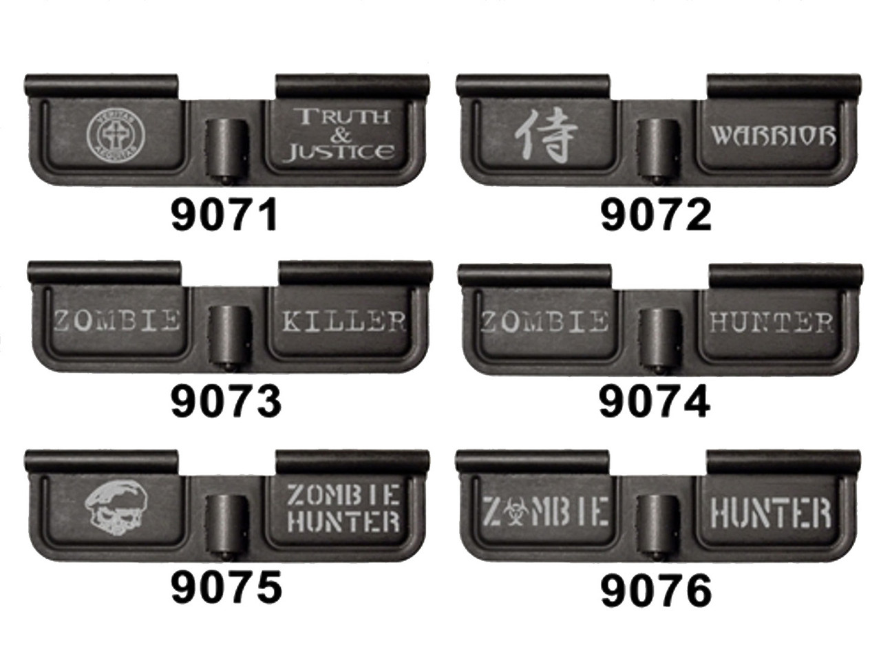 NDZ 308 AR-10 Ejection Port Dust Cover BLK, Lasered (12) Veritas