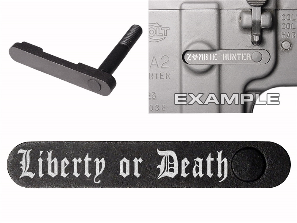 NDZ AR-15 SW 15-22 Black Magazine Catch Liberty or Death | NDZ