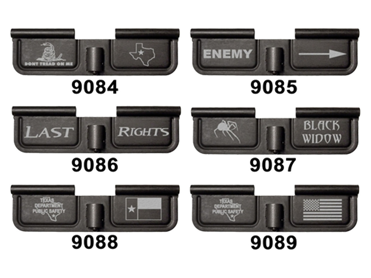 NDZ 308 AR-10 Ejection Port Dust Cover BLK - Lasered (14) Texas