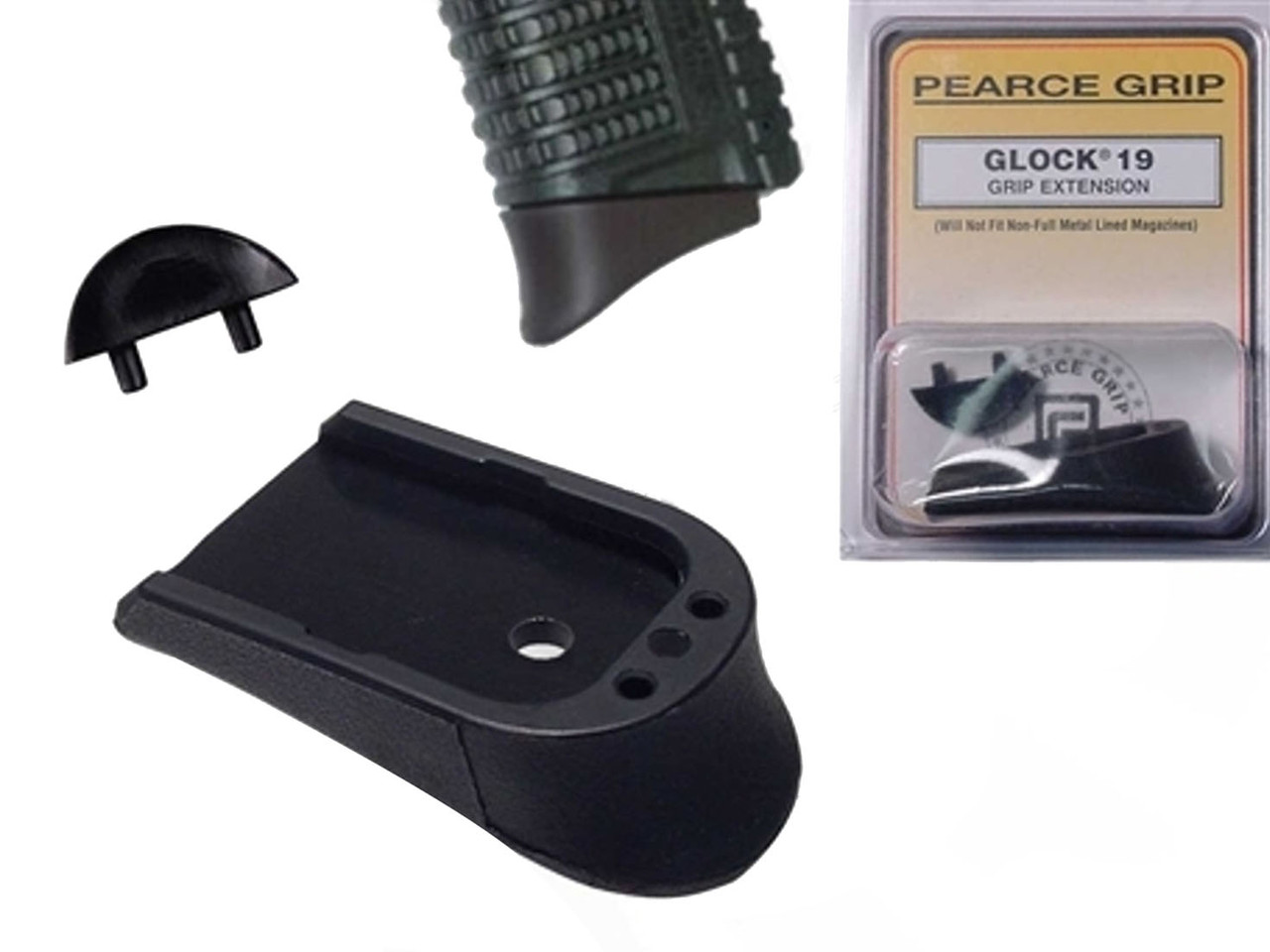 Pearce Grip PG-19 Grip Extension for Glock 17 - 38 GEN 1-3 | NDZ