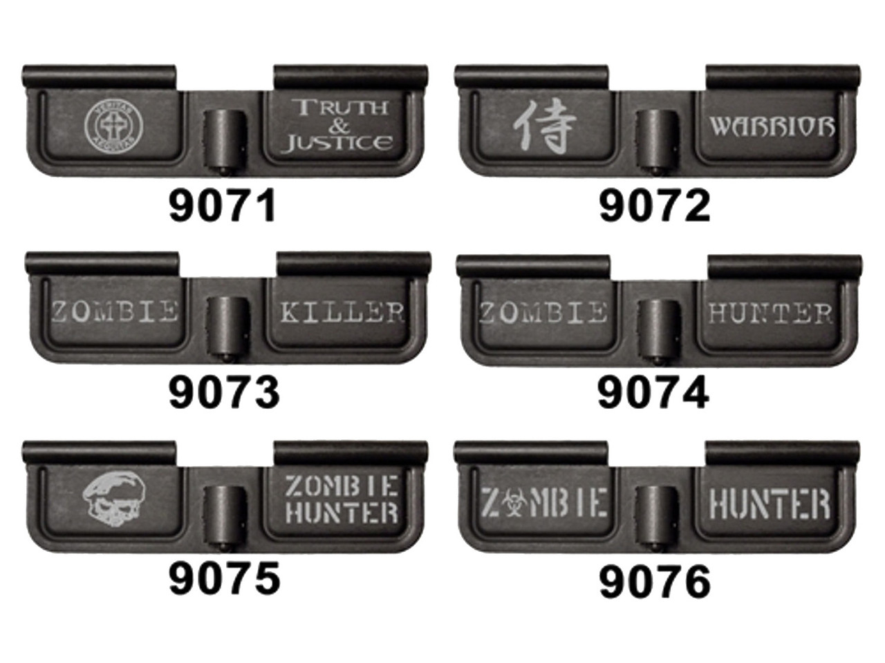 NDZ AR Ejection Port Dust Cover Black - Lasered (12) Veritas