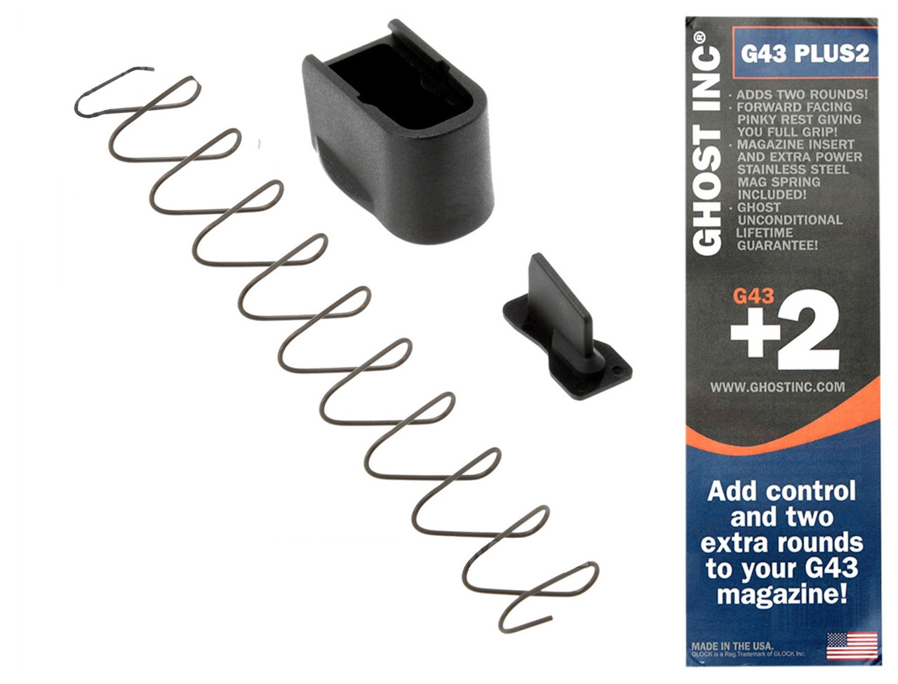 Ghost Plus 2 Magazine Plate Extension for Glock 43 | NDZ Performance