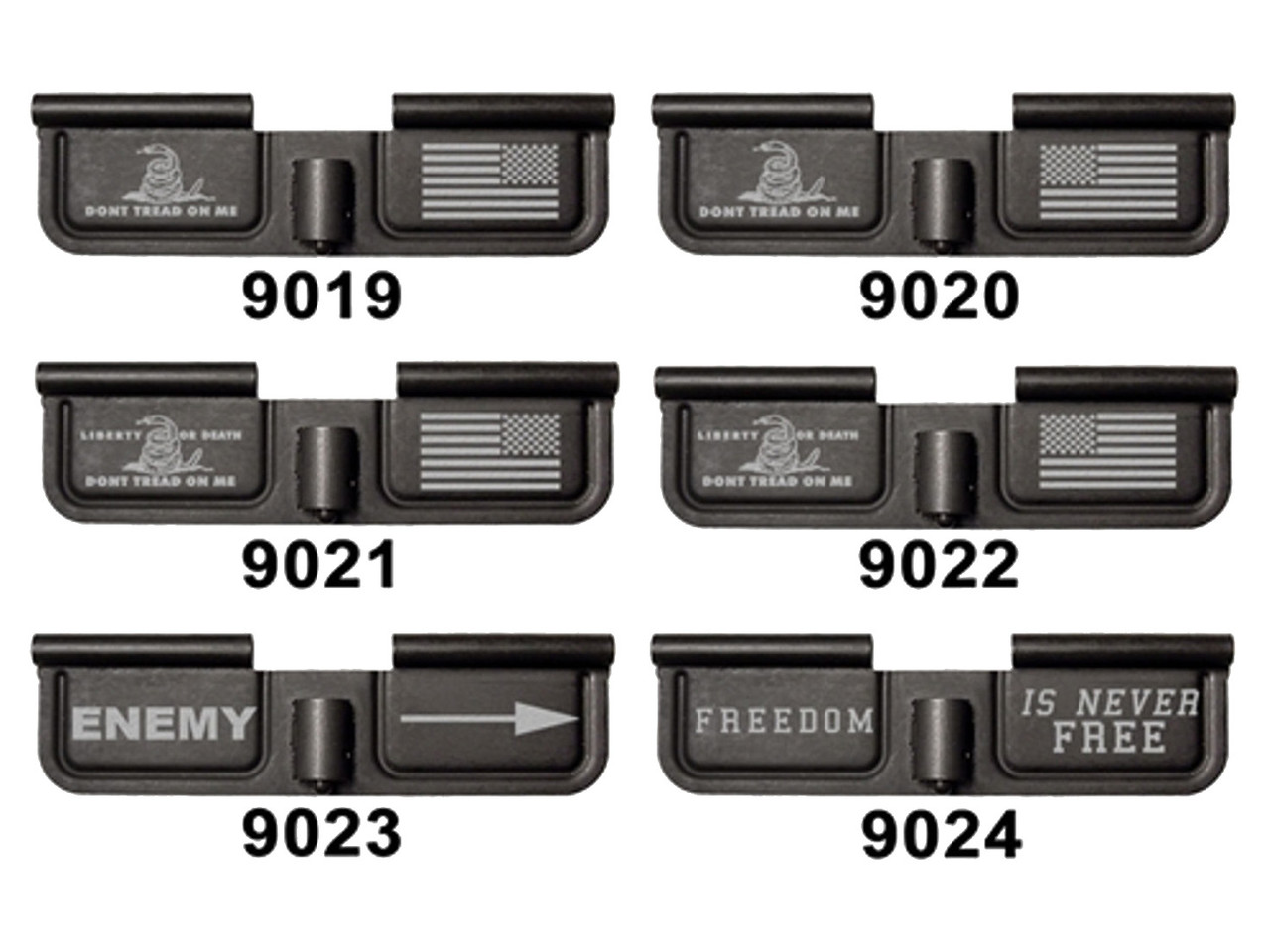 NDZ 308 AR-10 Ejection Port Dust Cover BLK - Lasered (04) Freedom