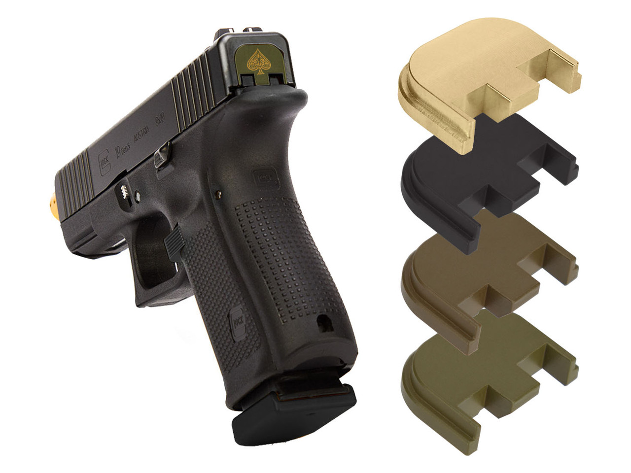 NDZ Rear Slide Plate for Glock Gen 5 Brass Plain | NDZ Performance