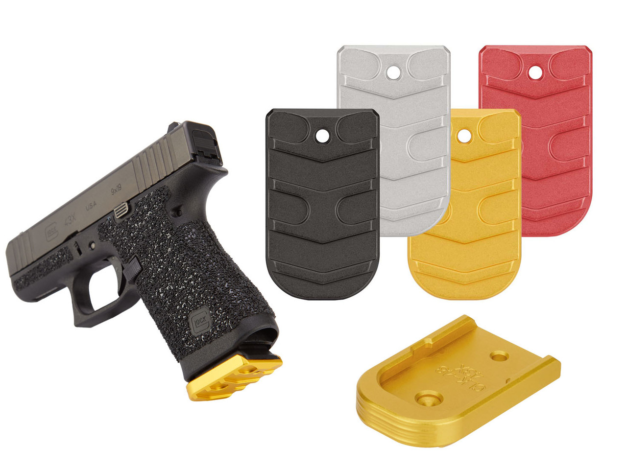 NDZ Magazine Floor Base Plate for Glock 48 43X, Aspis Cut | NDZ