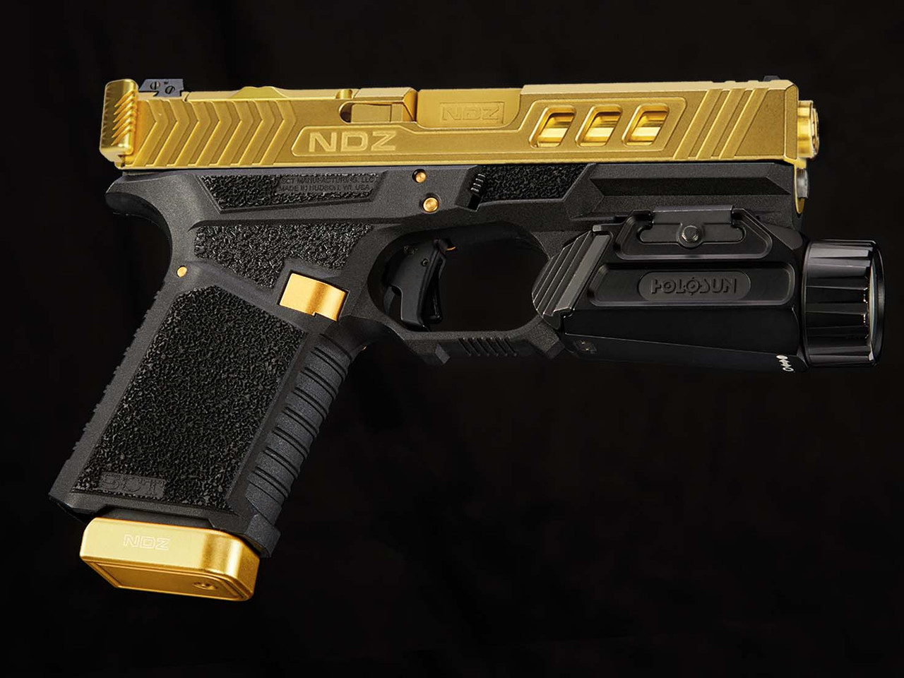 Gold Glock 17 Gen 3 Slide