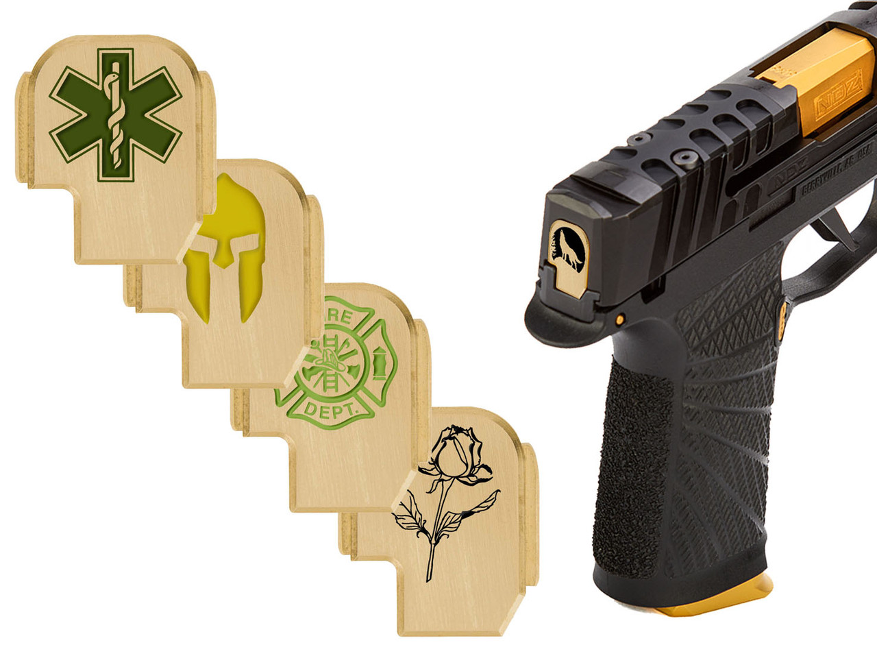 NDZ Sig P365 Series Rear Slide Cover Plate Brass | NDZ Performance