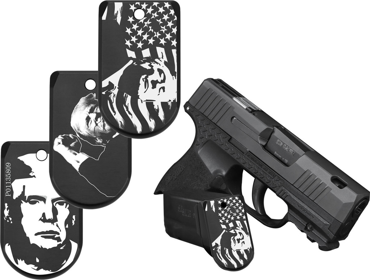 NDZ Sig Sauer P365 Trump Magazine Plate with Finger Extension