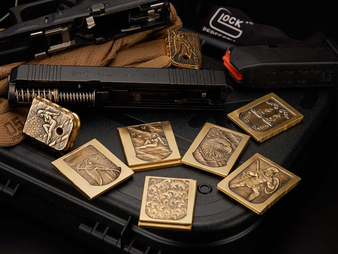 NDZ Glock 48 43X Magazine Floor Base Plate Heavyweight Brass, 3D