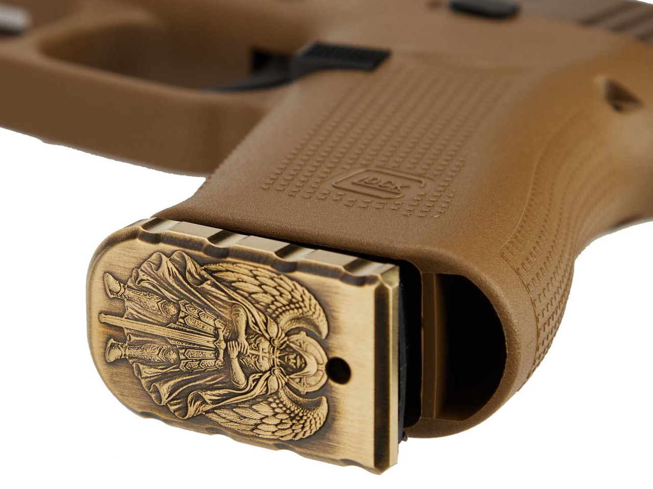 NDZ Glock 48 43X Magazine Floor Base Plate Heavyweight Brass, 3D