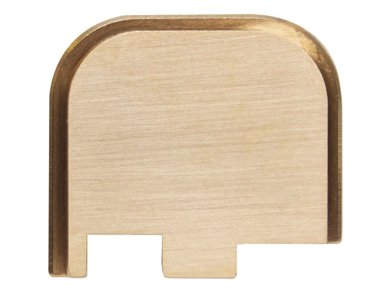 NDZ Glock 43 43x 48 Rear Slide Cover Plate, Heavyweight Brass