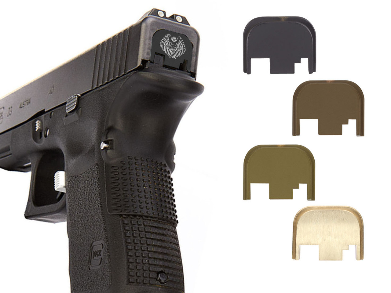 NDZ Glock Gen 1-4 Rear Slide Cover Plate Heavyweight Brass | NDZ