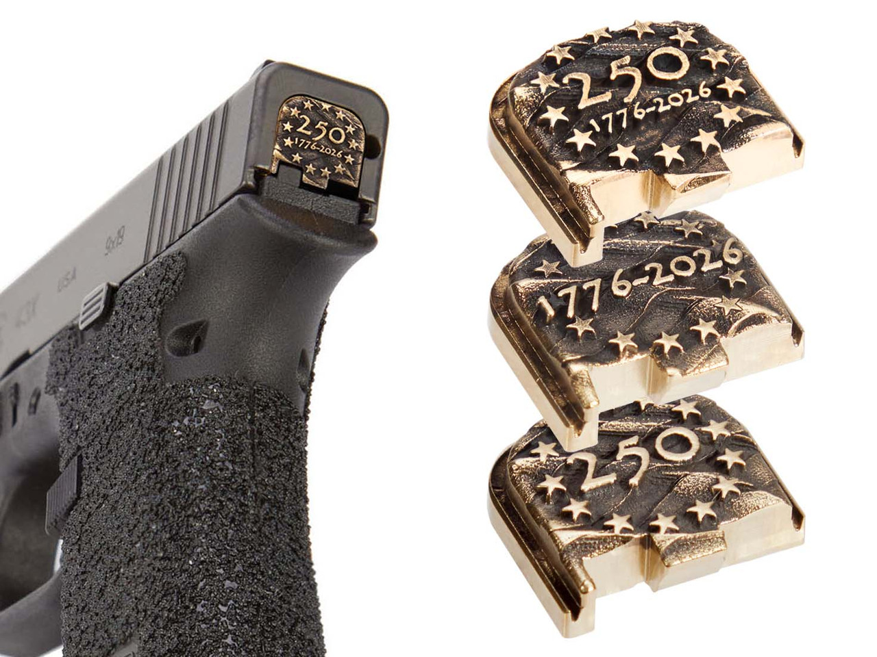 NDZ USA 250th Anniversary Brass Rear Plates | NDZ Performance