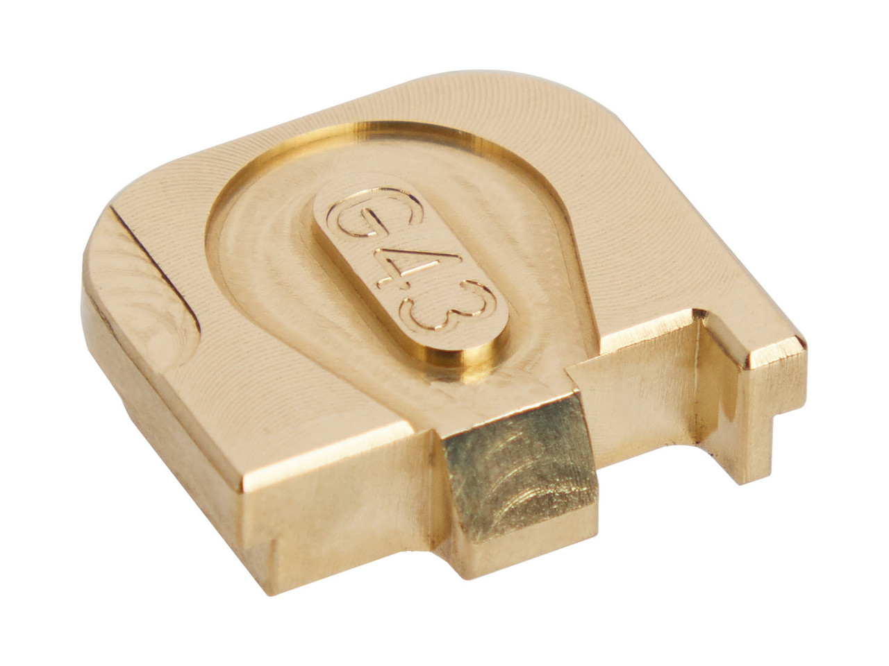 NDZ Glock 43X 48 43 Brass Rear Plate, Aspis Cut | NDZ Performance
