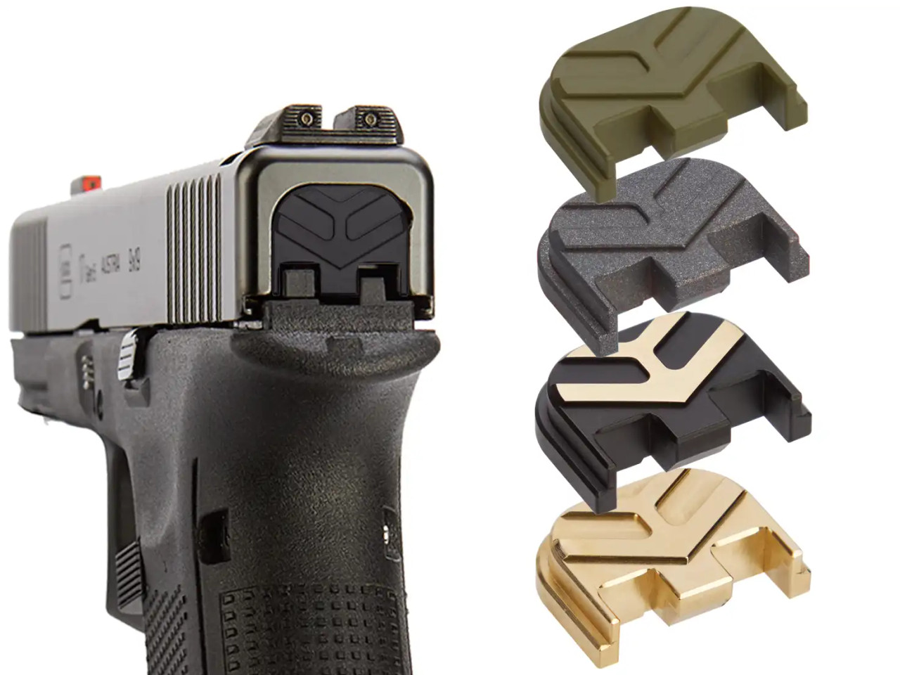 NDZ for Glock Gen 5 Brass Rear Plate, Aspis Cut | NDZ Performance