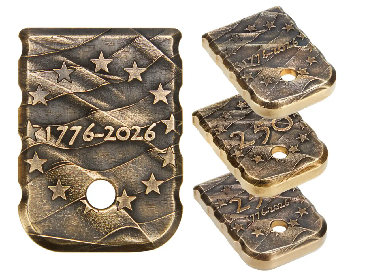 NDZ Glock USA 250th Anniversary Brass Magazine Base Plates | NDZ