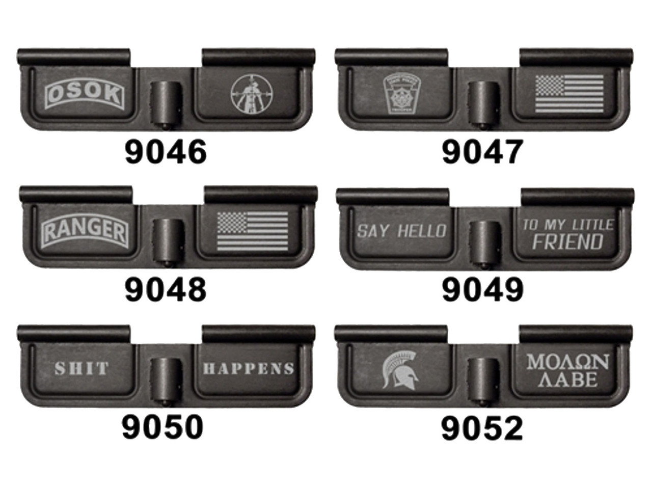 NDZ 308 AR-10 Ejection Port Dust Cover BLK - Lasered (08) Spartan