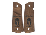 Magpul 1911 Pistol Grip Panel in Burnt Bronze Cerakote with Diamond Cross-Section - Lasering Example