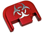 NDZ Red Rear Slide Plate For Glock GEN 1-4 Bio Hazard 3-D CNC