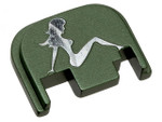NDZ Green Rear Slide Plate For Glock GEN 1-4 Trucker Girl 3-D CNC