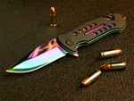 TAC-FORCE TF-509 Spring Assisted Rainbow Blade Folding Knife - Product Promo Image