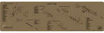 Cerus Gear Gun Mat for AR-15 Schematic Magnum Promat Coyote Brown