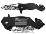 TAC-FORCE 6.5" Spring Assisted Pocket Knife Black Blade With Skull Pattern (*LZ)