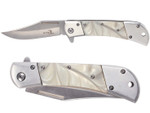 Elk Ridge Spring Assisted Folding Pocket Knife - Mother Of Pearl Resin 3.75" Blade